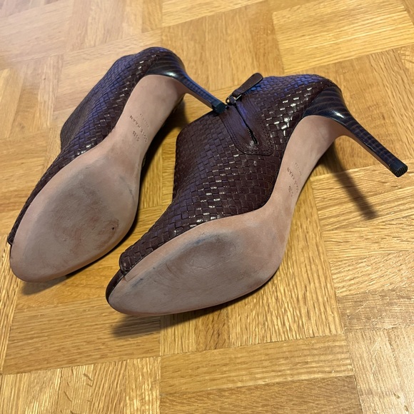 NWOT Cole Haan open-toe leather weave ankle booties, size 5.5 - Picture 6 of 9